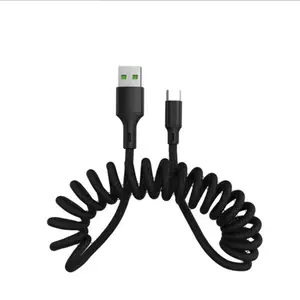 good quality USB Type C Flexible Spiral Coil Spring Charging Data Sync Cables