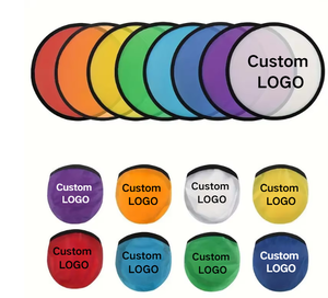Customized Multi Color Portable Folding Hand <b>Fan</b> Outdoor <b>Flying</b> Disc QYL Brand 20cm Diameter Nylon/Polyester - Product Image 2