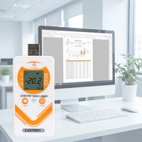 Enregistreur de données USB réutilisable étanche IP68 avec grande capacité de stockage pour la surveillance des boîtes isothermes d'entrepôt