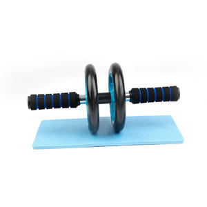 Conozca el Ab Wheel, un equipo de fitness para el hogar para entrenar abdominales, rueda para abdominales, rueda doble para abdominales. - Product Image 1