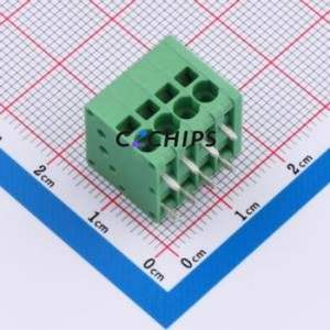 DB241R-3.5-4P-GN Spring Terminal Block Bent Lead Through Hole,P=3.5mm Connector 1x4P 3.5mm Green 4P - Product Image 1