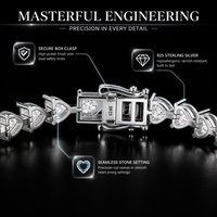 100% Pass Tester Heart Shape Moissanite Diamond D VVS Moissanite Chaîne de tennis Style Hip Hop Rappeur Charme Chaîne de tennis pour hommes