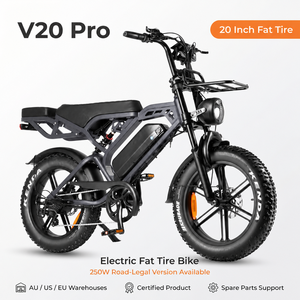 Vélo électrique à pneus larges QMWHEEL V20 Pro OEM ODM pour adultes, 20 pouces, deux places, avec entrepôt en Europe, Italie, Pays-Bas - Product Image 1