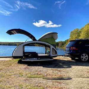 Luxury Off-Road Teardrop Camper Trailer Stainless Steel Kitchen Sleeping Cabin Double Shock Suspension 4-Person Capacity Outdoor - Product Image 1