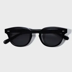 Yeetian erkek Bio asetat gözlük Modern tasarımcı klasik yuvarlak çerçeve lüks markalı 01 güneş gözlüğü