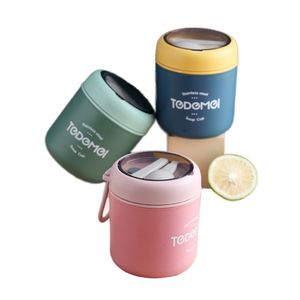 Boîte à lunch moderne en acier inoxydable de 530 ml avec design pliable, thermos isolé sous vide, boîte bento micro-ondable pour les enfants à l'école - Product Image 3