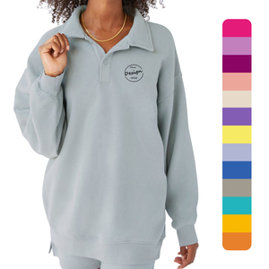 Nuovo Design Autunnale: <span class=keywords><strong>Felpa</strong></span> Oversize da Donna con <span class=keywords><strong>Collo</strong></span> <span class=keywords><strong>a</strong></span> <span class=keywords><strong>Polo</strong></span> e Bottoni, Pullover Personalizzato, <span class=keywords><strong>Felpa</strong></span> <span class=keywords><strong>Polo</strong></span> Larga per Donna - Product Image 2