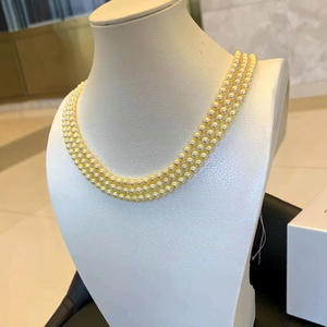 Collar de Perlas con Diseño de Globo de Aurora Boreal Natural, Colorido, Retro, de Lujo, Cadena de Clavícula Pequeña y Exclusiva - Product Image 3