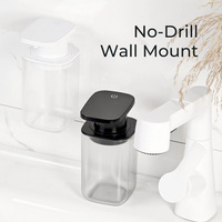 Distributeur automatique de savon imperméable 450 ml, sans contact, mural, à capteur de mousse, rechargeable, mains libres, pour salle de bain d'hôtel