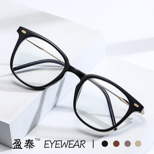 แว่นตาทรงเหลี่ยม TR90 ป้องกันแสงสีฟ้า เลนส์ใส ผู้ชาย กรอบขนาดกลาง เลนส์ PC - Product Image 1
