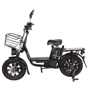 Vélo électrique de ville électronique avec porte-bagages arrière 16 "3.0 Fat Tire 500W Moteur de moyeu arrière Batterie au lithium avec porte-bagages arrière - Product Image 3