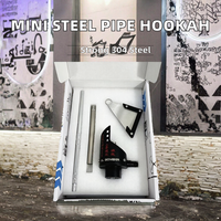 Chicha portable de luxe pour voyage EL BOMBER en acier inoxydable 304, coffret cadeau DS MAO-118, kit d'accessoires pour chicha