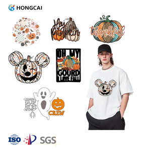 Hongcai Halloween <span class=keywords><strong>Horror</strong></span> Killer DTF stampa trasferimento vinile Logo personalizzato PU pellicola di trasferimento di calore adesivo per abbigliamento campione gratuito - Product Image 1