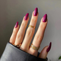 Populaire Amande Art Plaine Conseils Solide Couleur Gel Ongles Brillant Artificiel Nail Press sur Ongles Conseils ABS Manucure Fournisseur En Gros