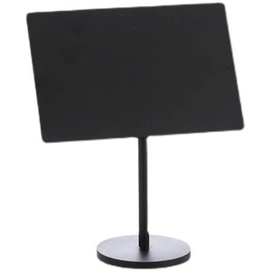 Stainless Steel <b>Table</b> <b>Card</b> Holder 20 Cm X 20 Cm Black Erasable Menu Display Stand For Restaurant Buffet Use - Product Image 1