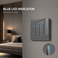 Interrupteur mural avec indicateur LED, prise électrique universelle UK EU FR USB-C, modèle 86 à touches piano à réinitialisation automatique pour TV et ordinateur