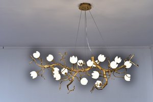 <span class=keywords><strong>Lustre</strong></span> <span class=keywords><strong>en</strong></span> cuivre et laiton populaire MEEROSEE, style branche d'arbre linéaire, éclairage décoratif, luminaire suspendu <span class=keywords><strong>en</strong></span> forme de <span class=keywords><strong>fleur</strong></span>, MD86928 - Product Image 3