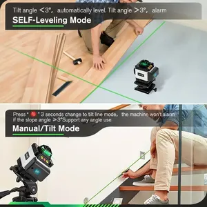 16 dòng 4D 360 ngang và dọc màu xanh lá cây dòng <span class=keywords><strong>Laser</strong></span> Tự cân bằng công cụ đo lường - Product Image 6