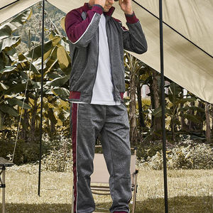 Tuta da uomo <span class=keywords><strong>2</strong></span> pezzi completo manica lunga giacche uomo top Casual sport a contrasto Set tute da Jogging - Product Image 4