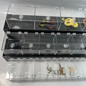 Прямая Продажа с фабрики индивидуальный дизайн стеклянная акриловая коробка для разведения рептилий террариум
