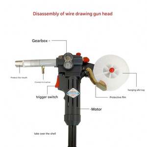 Pistolet à bobine Mig en aluminium professionnel <span class=keywords><strong>200A</strong></span> avec vitesse réglable et torche push-pull pour les applications de soudage par laminoir à tubes - Product Image 3