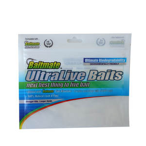 Pochette d'emballage personnalisée pour appâts avec crochet d'alimentation de pêche Emballage de leurre de pêche à la traîne en plastique sacs à fermeture éclair transparents à vendre - Product Image 2