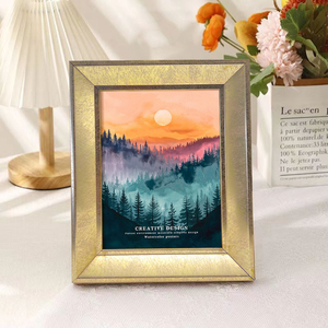 Cadre photo en métal <span class=keywords><strong>doré</strong></span>, cadre décoratif pour la décoration de la maison, affichage sur bureau, style vintage, cadre pour affiche artistique, cadeau de mariage - Product Image 2