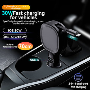 สายชาร์จแบบยืดหดได้ ชาร์จเร็วพิเศษ กำลังไฟ 30W รองรับ Flash Type-C <span class=keywords><strong>IOS</strong></span> 5V/2.4A แบบเสียบช่องจุดบุหรี่ - Product Image 2
