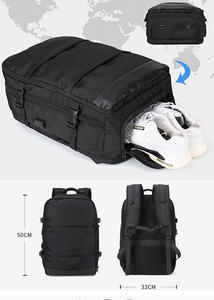 Sac à dos pour ordinateur portable de voyage personnalisé de 15,6 pouces pour hommes et femmes, grande capacité, USB, antivol, sac à dos d'affaires, compartiment humide - Product Image 2