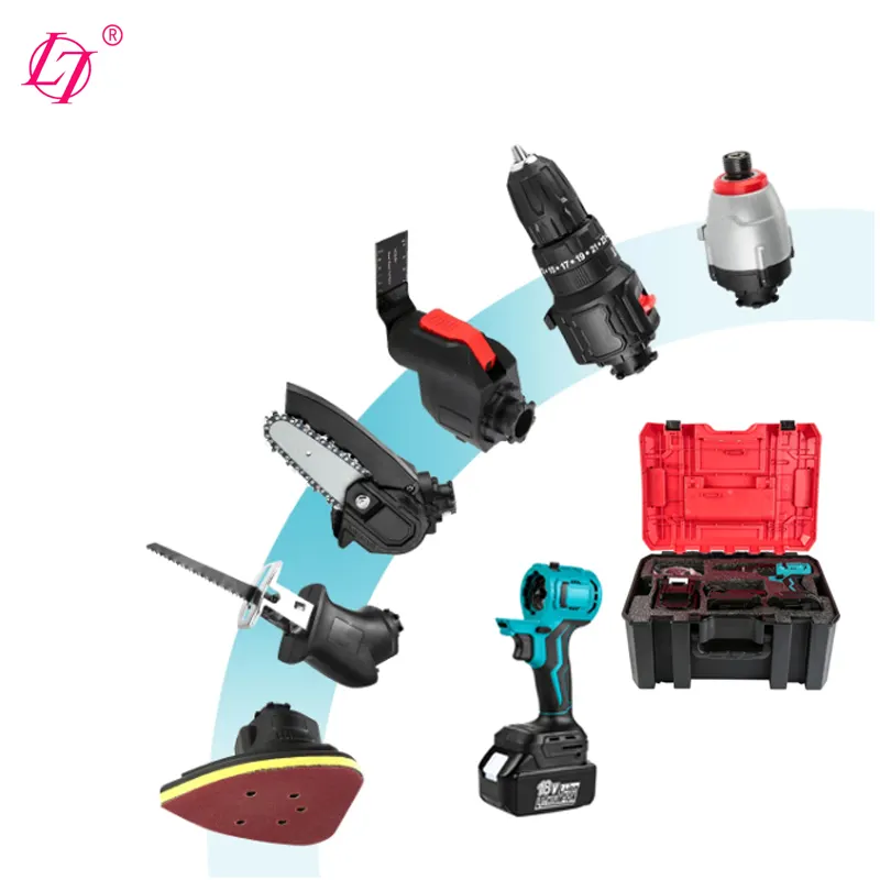 Hand portable Power Tools Combo Sets Household one fuselage with 6 tool heads