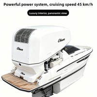 Perahu Pontong Pancing Desain Putih Berbahan Fiberglass Reinforced Plastic dengan Mesin Tempel 200HP 30-35 Knots Ukuran Dapat Disesuaikan Buatan Cina