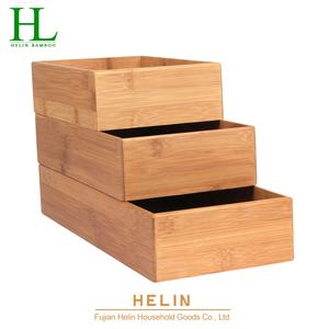 Organizador de Cajones de Bambú Ecológico, Juego de Cajas de Almacenamiento de Bambú - Product Image 6