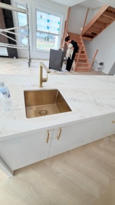 CBMmart Set Completo di Mobili da Cucina Moderni su Misura con Finitura Laccata e <span class=keywords><strong>Isola</strong></span>, Alta Qualità, Supporto per Disegni di Progettazione - Product Image 3