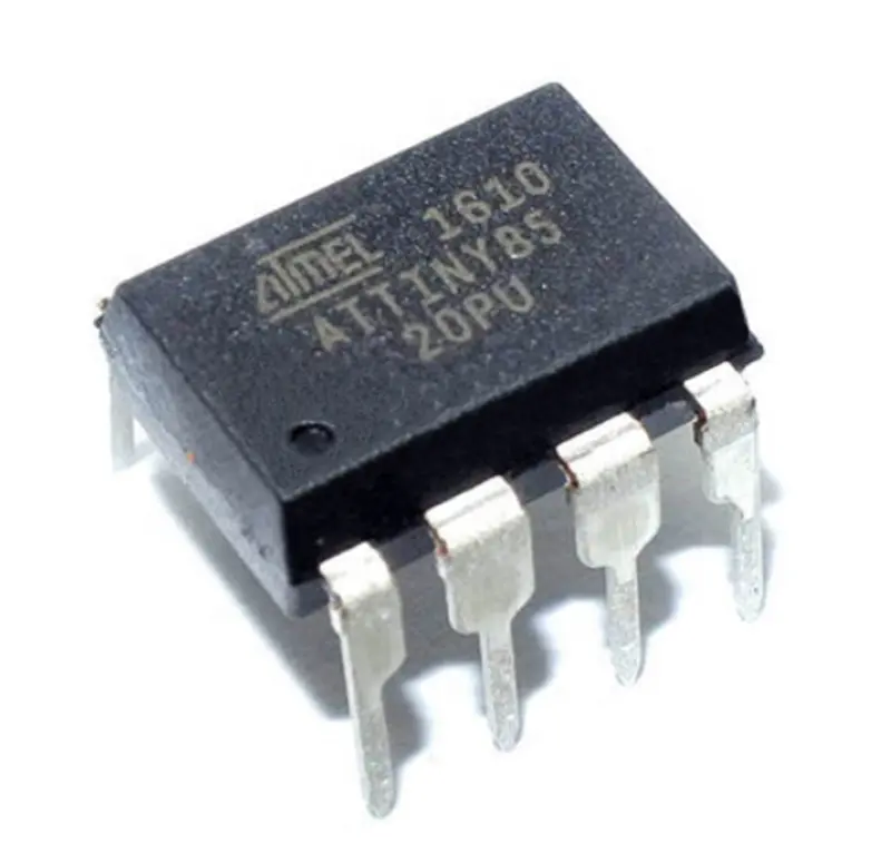 Zhixin 8-बिट Microcontroller के साथ 2/4/8KBytes में-सिस्टम निर्देशयोग्य फ्लैश ATTINY85 20MHz 8KB फ्लैश 8-PDIP ATTINY85-20PU