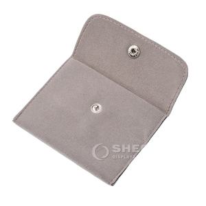 Bolsa de Joyería Hecha a Mano de Microfibra de Gamuza de Color Personalizado para Boda - Product Image 1