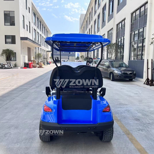 Vehículo de golf azul de 6 plazas personalizado de fábrica para transporte de grupos en parques de atracciones y zonas turísticas - Product Image 3