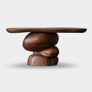 Mesa de centro de esquina estilo granja mesa de centro de madera natural negra minimalista moderna para muebles de sala de estar del hogar - Product Image 4