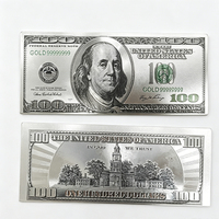 Faux billets de banque réalistes en feuille d'or de 100 dollars américains, collection artistique, billet de banque noir USD, 100 dollars pour fête