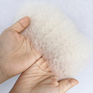 <span class=keywords><strong>Barbe</strong></span> artificielle en cheveux humains blancs RTS pour hommes, faite à la main, bouclée, avec base en PU, aspect naturel, pour cosplay - Product Image 4