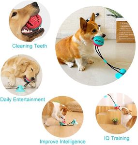 Jouets pour chiens agressifs, durables, écologiques, interactifs, avec ventouse, pour mâcher et nettoyer les dents, jouet multifonctionnel - Product Image 2