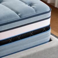 Matelas en mousse à mémoire de forme de luxe haut de gamme, prix usine, tailles Queen et King, matelas souple à ressorts ensachés en mousse à mémoire de forme compressée