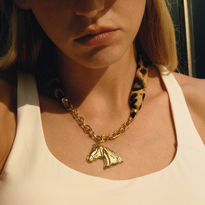 Collar de Acero Inoxidable de Lujo JoJo para Mujer, Cadena con Colgante Geométrico de Moda, Chapado en Oro, Estilo Deportivo, Personalizado - Product Image 1