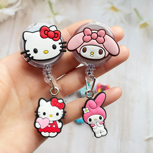 Penjepit ID Kartu Karakter Kartun PVC Berkualitas Tinggi yang Lucu, Bentuk Tikus dan Kucing Hello Kitty, Aksesoris Imut - Product Image 5