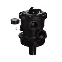 Kunden spezifisches 2 "seitlich montiertes schwarz-weißes Kunststoff-Glasfaser-Sandfilter ventil Essentielles Pool zubehör für Schwimmbäder