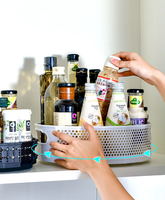 Support de stockage rotatif en plastique support de stockage de salle de bain cuisine huile alimentaire assaisonnement bouteille support de stockage plateau de fruits