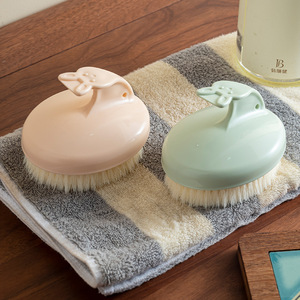 Short-Handle Modern Style Oval Bath Brush Soft-Haired Body Cleansing Magic <b>Tool</b> and Bath Towel - Product Image 4
