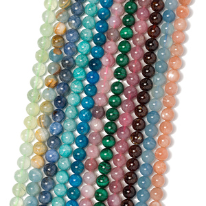 Amazonite naturelle perles de pierre <span class=keywords><strong>bleue</strong></span> pour la fabrication de bijoux perles rondes en vrac énergie guérison puissance perles de pierre bracelet à bricoler soi-même collier - Product Image 6
