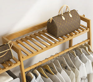 <span class=keywords><strong>Porte</strong></span>-<span class=keywords><strong>manteau</strong></span> multifonctionnel en bambou naturel, simple, pour chambre à coucher, rangement au sol, <span class=keywords><strong>vestiaire</strong></span>, facile à assembler - Product Image 5