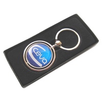 Pabrik buatan tangan paduan Pemegang Kunci sublimasi cetak foto kosong 2 sisi logo kustom gantungan kunci spinner logam untuk disesuaikan