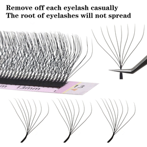 Chất Lượng Cao 8D W Hình Dạng Khối Lượng Cá Nhân Lông Mi Giả Dễ Dàng Để Áp DỤNG Clover Nhãn Hiệu Riêng Lash Phần Mở Rộng - Product Image 3